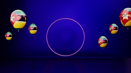 Mozambique Country Balloons and Product Stage