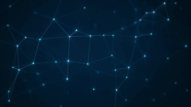 Abstract Network Connection:  A mesmerizing abstract image depicting a network of interconnected nodes and lines, symbolizing global connectivity, digital communication, and technological advancement.