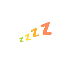 Colorful zzz bed sleep snore icon