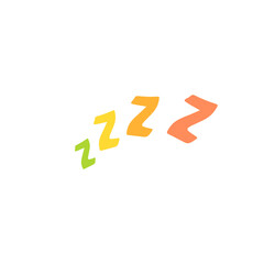 Colorful zzz bed sleep snore icon
