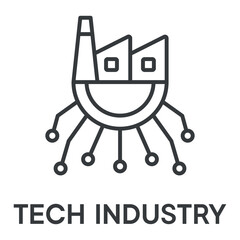 tech industry concept simple design icons, simple style design inspiration for any interface and purpose suitable for symbols and more