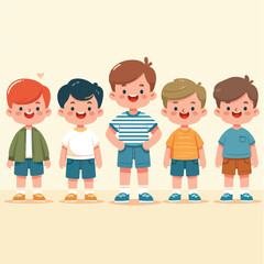  cute cartoon logo children illustration