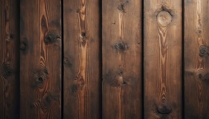 Naklejka premium Dark brown wooden plank background wallpaper. Old grunge dark textured wood with top view brown pine wood paneling. Natural weathered surface. Rustic texture ideal for design templates, websites,