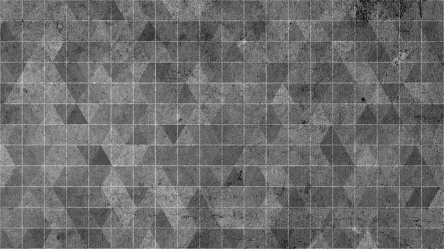 white grid grunge textured subtle smooth soft gray black background animation of triangular triangle fractal mosaic low poly geometric shape color switching in abstract flow motion.