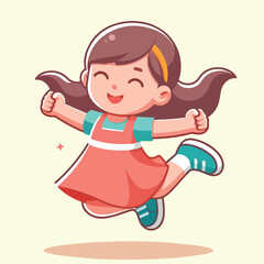 cute logo children  happy cartoon design