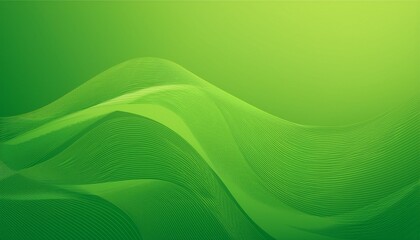Naklejka premium Simple green background. Modern wavy background style. Generated image