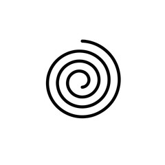 Naklejka premium Abstract spiral design in simple black line art on white background 