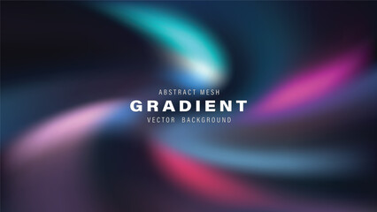 Abstract Mesh Gradient Vector Background Swirling Neon Colors Design
