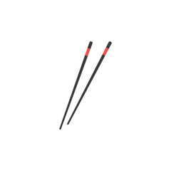 Chinese chopsticks. Vector kitchenware icon.