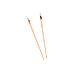 Chinese chopsticks. Vector kitchenware icon.