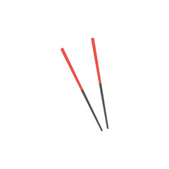 Chinese chopsticks. Vector kitchenware icon.