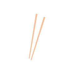 Chinese chopsticks. Vector kitchenware icon.