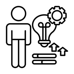 Skill Development Icon Outline