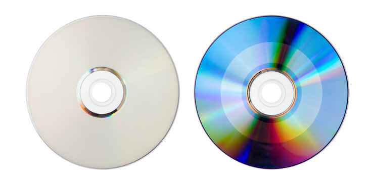 DVD front and back view isolated on white background