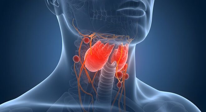 Human Anatomy Illustration Parathyroid Glands Thyroid Anatomy Medical Illustration Human Neck Anatomy 3D Medical Image