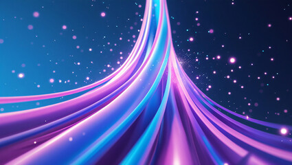 Obraz premium Neon light motion lines 