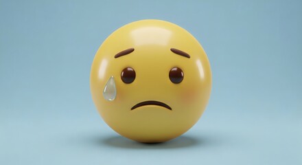 Fototapeta premium Sad Emoji with a Tear