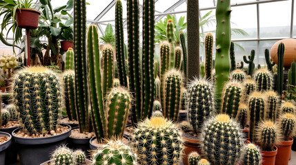 Cacti in a Conservatory