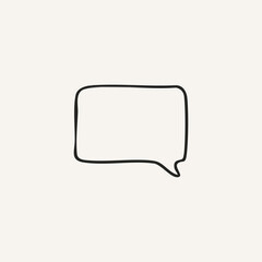 vector illustration of chat balloon element with one line style © GStudio