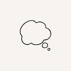 vector illustration of chat balloon element with one line style