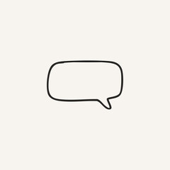 vector illustration of chat balloon element with one line style