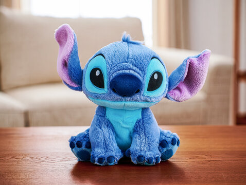 Walt Disney Franchise, Stitch Character, Plush Toy Product, Lilo & Stitch Animated Movie Furry Alien Animal Figure, London, UK