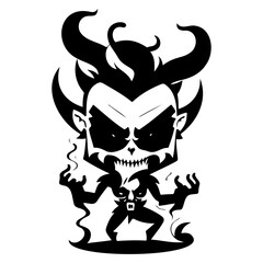 Chibi Devil: Stylized Cartoonish Fiend Illustration