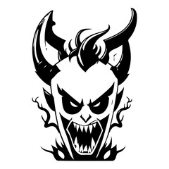 Vector Illustration of a Devilish Character 