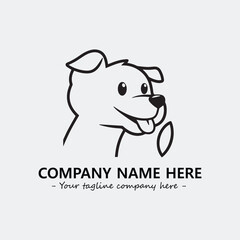 Dog illustration black and white for logo company vector image
