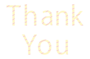ボーダー文字　Thankyou