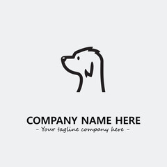 Dog illustration black and white for logo company vector image
