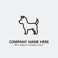 Dog illustration black and white for logo company vector image

