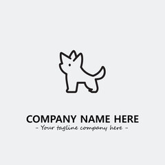 Dog illustration black and white for logo company vector image
