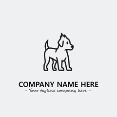 Dog illustration black and white for logo company vector image
