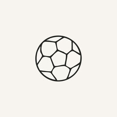 Fototapeta premium vector illustration of soccer elements in one line style