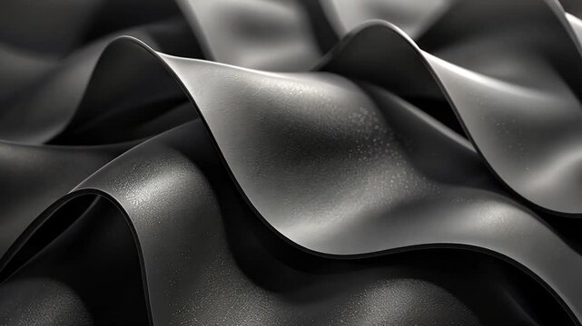 Abstract Black Waves: A Study in Texture and Form