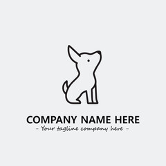 Dog illustration black and white for logo company vector image
