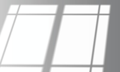 Shadow overlay effect template. Sunlight and shadow from window. Natural light scene. Vector illustration