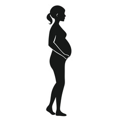 Mother to Be Silhouette with Rounded Belly
