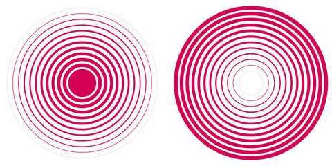 red rings. Symbol of physical pain concept.