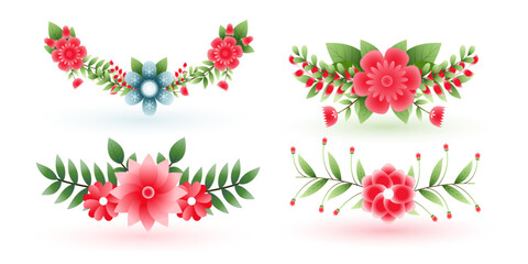 pack of herbal flora element background for special event or occasion