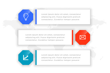 3 step business option workflow banner for corporate marketing