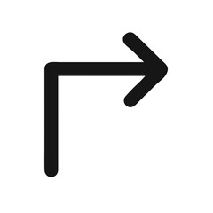 Corner Arrow Pointing Outward Right Icon Design