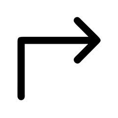 Corner Arrow Pointing Outward Right Icon Design