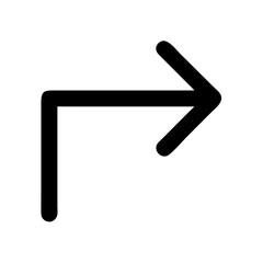 Corner Arrow Pointing Outward Right Icon Design