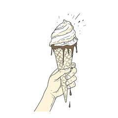 Melting Ice Cream in Hand