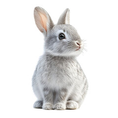 Fototapeta premium Adorable Grey Rabbit Illustration