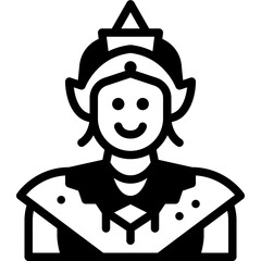 dancer solid line icon