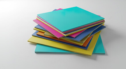 Pile of colorful papers