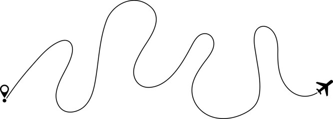 Airplane routes line